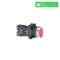 Pulsador rasante rojo c/ retención 1NC ø22mm IP65 - TL5010
