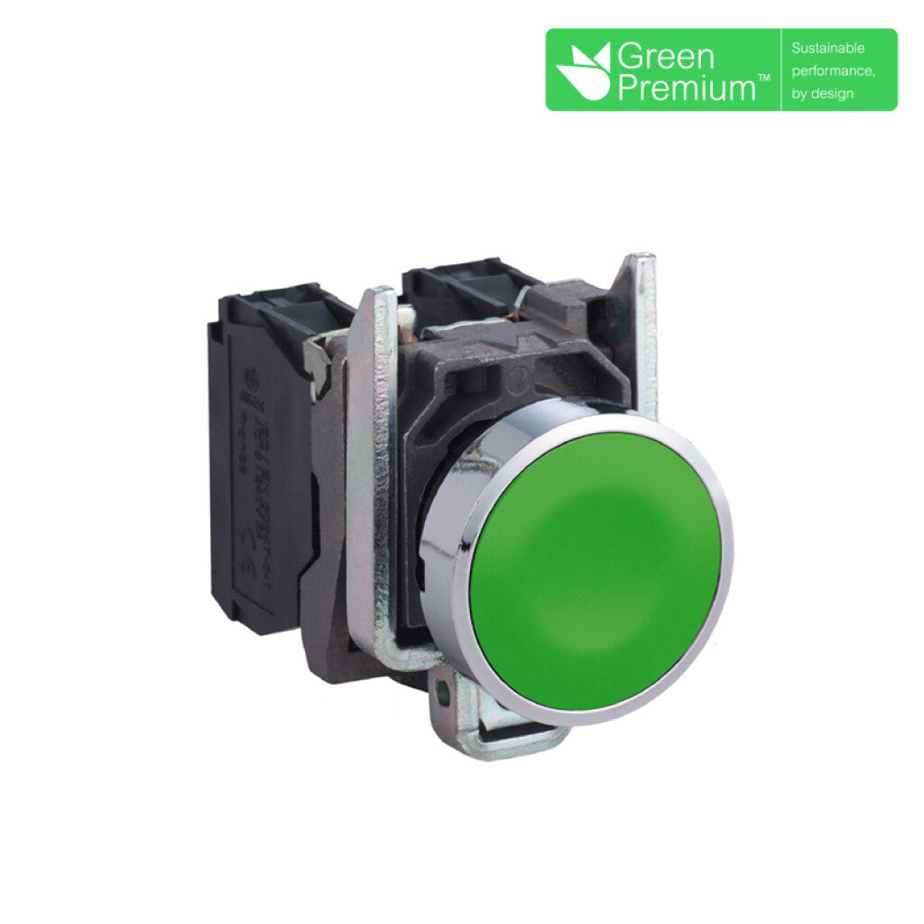 Pulsador rasante verde 1NA ø22mm IP67 - TL5308
