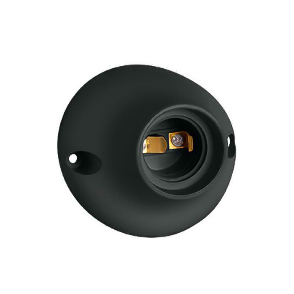 Receptáculo curvo E27 negro - C76414