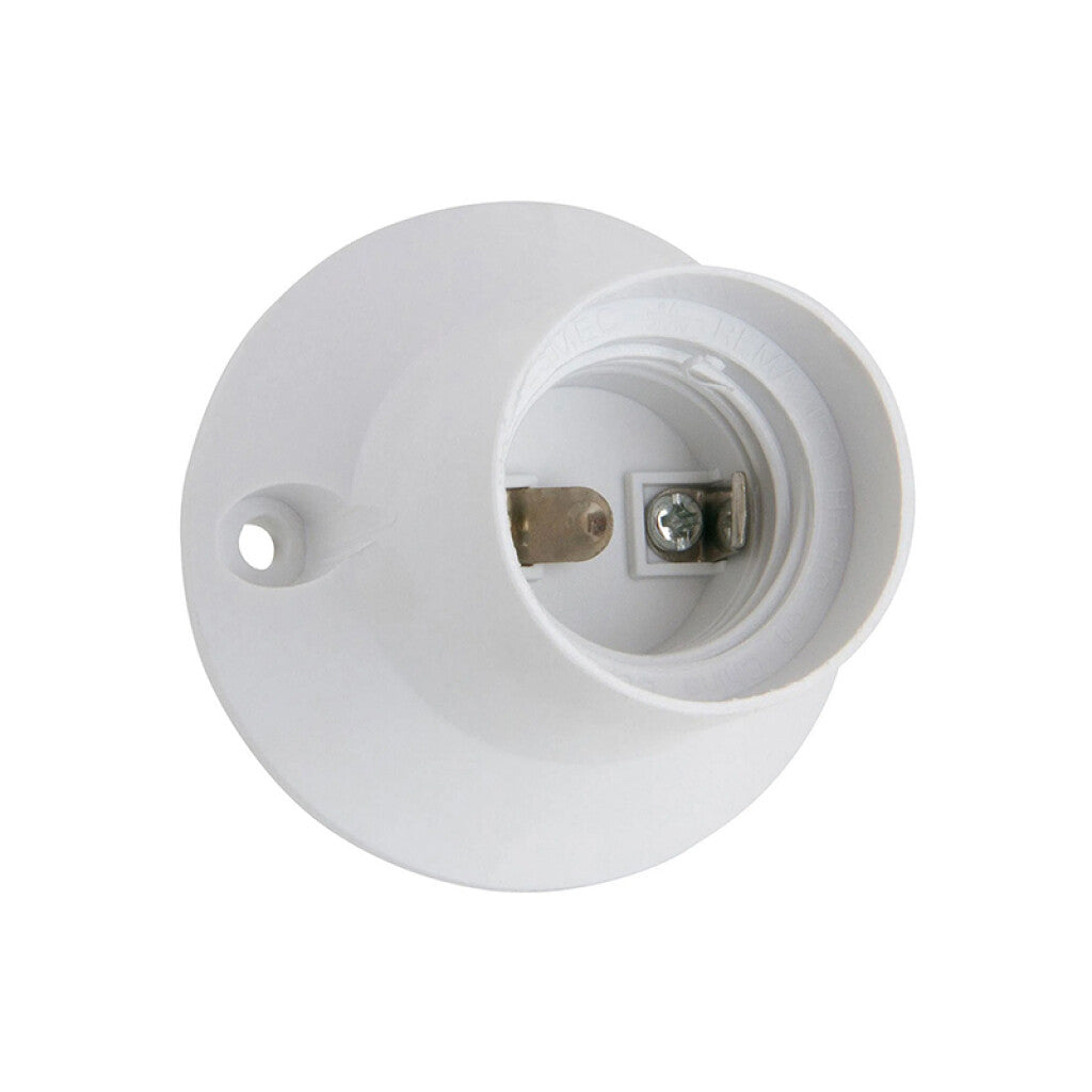 Receptáculo recto E27 blanco - C76412