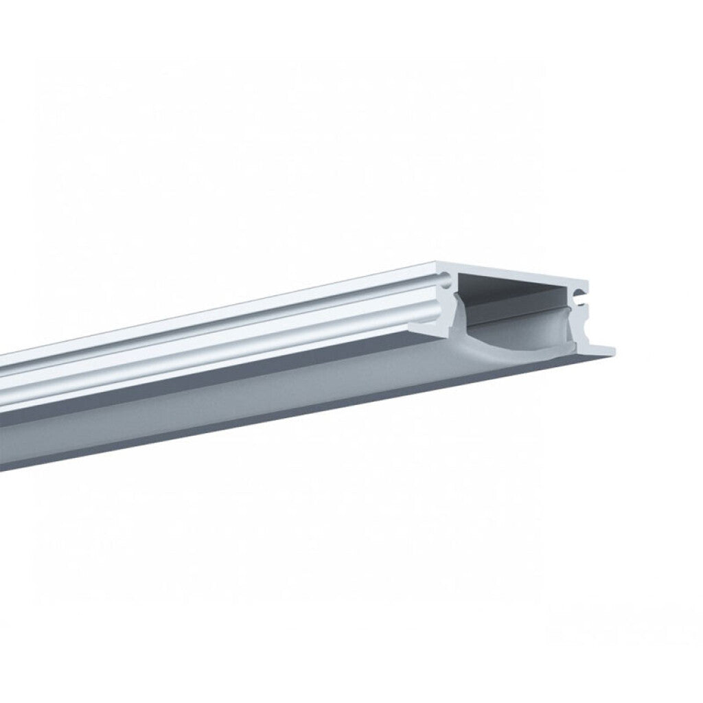 Regleta aluminio blanca p/cinta LED 2mt 25X7mm - ZU0686