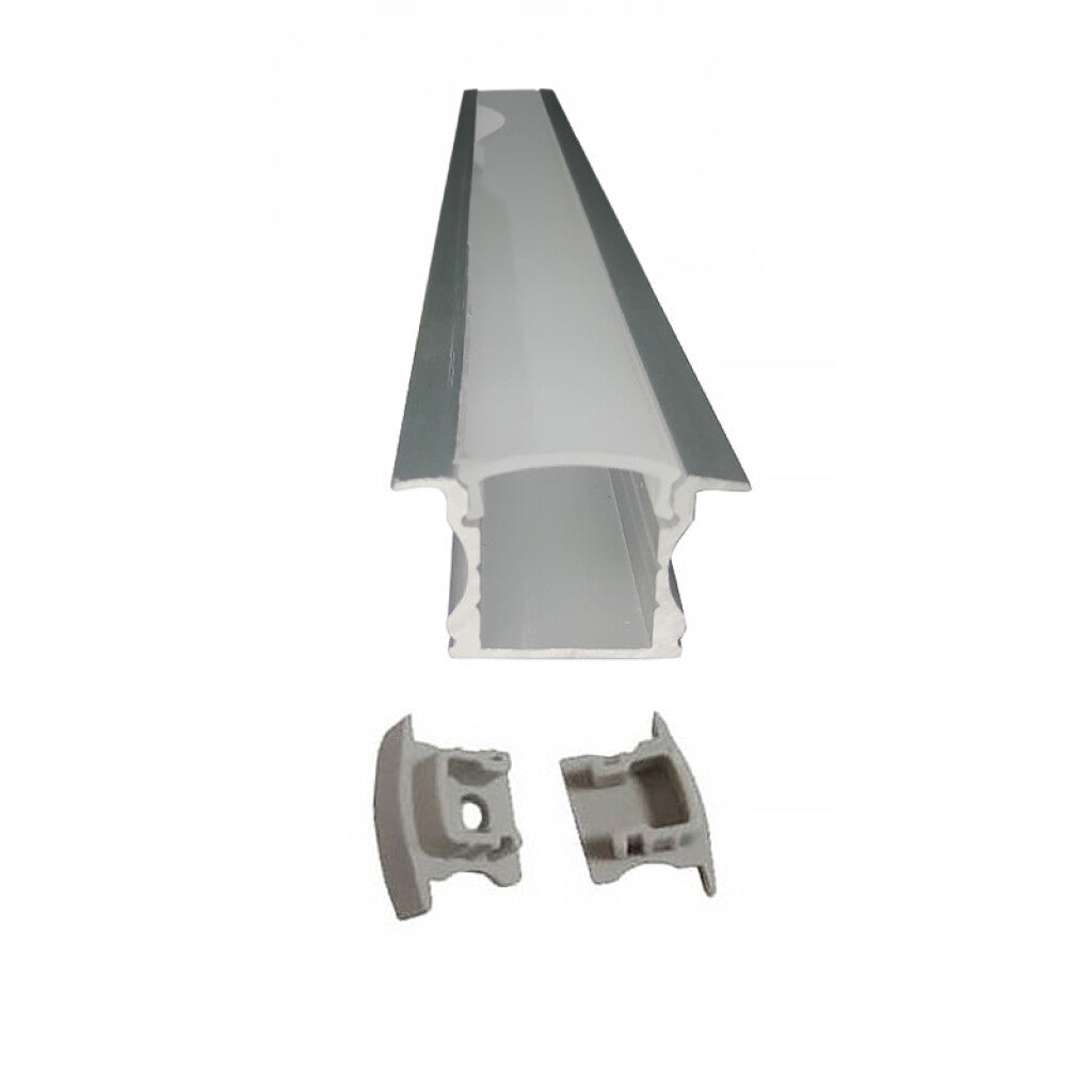 Regleta para cinta LED con dif opal 1m p/ embutir - IX4680