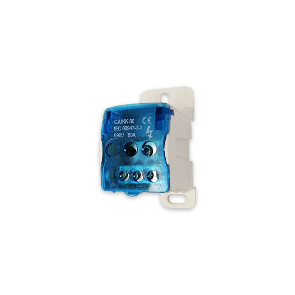 Repartidor 1P-6 80A Entr:1x16mm² Sal:4x6+2x16mm² - CE3030