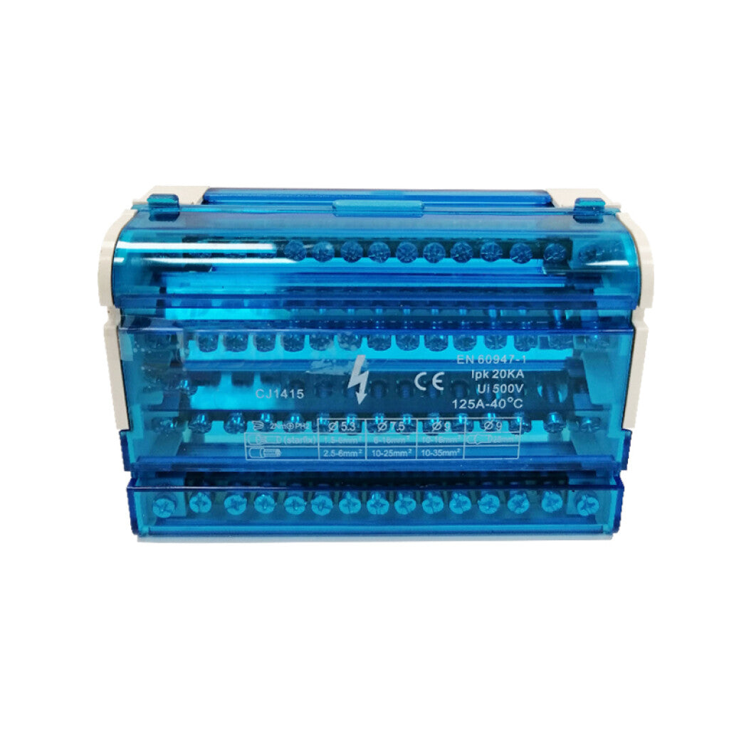 Repartidor 4P-14 125A Entr:1x35mm² Sal3x25+11x6mm² - CE3010