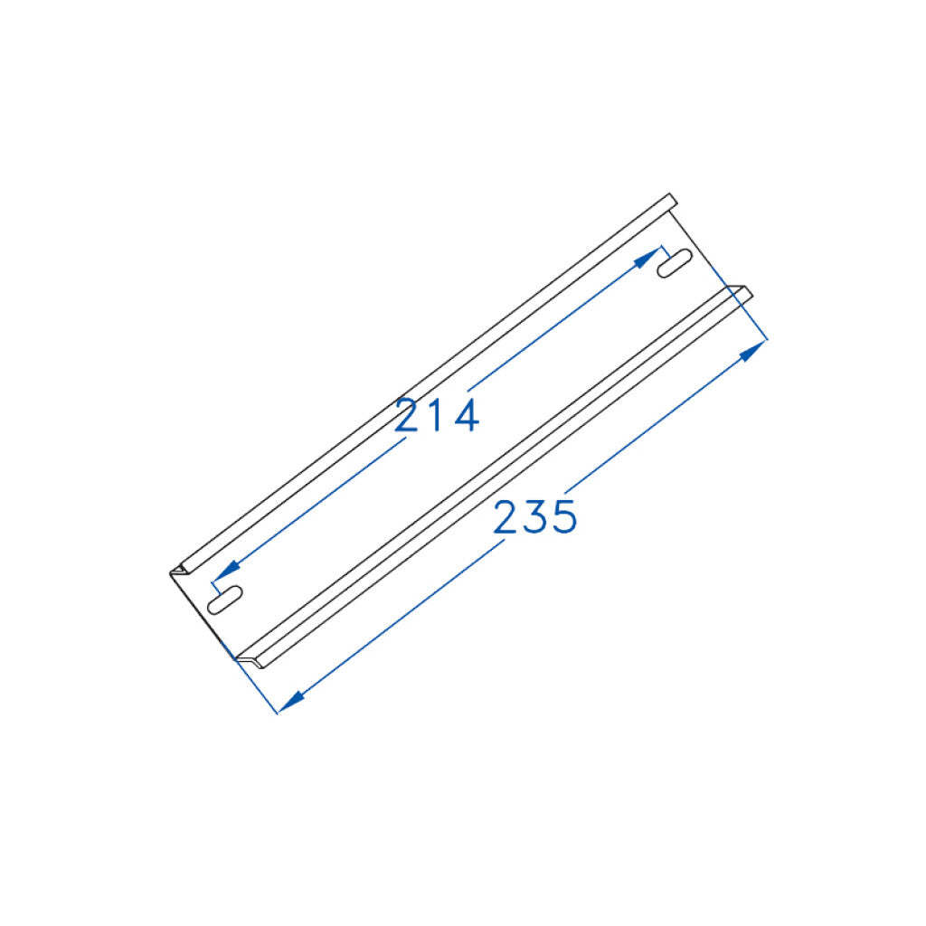 Riel din para 12 módulos, 23cm de largo - GR7314