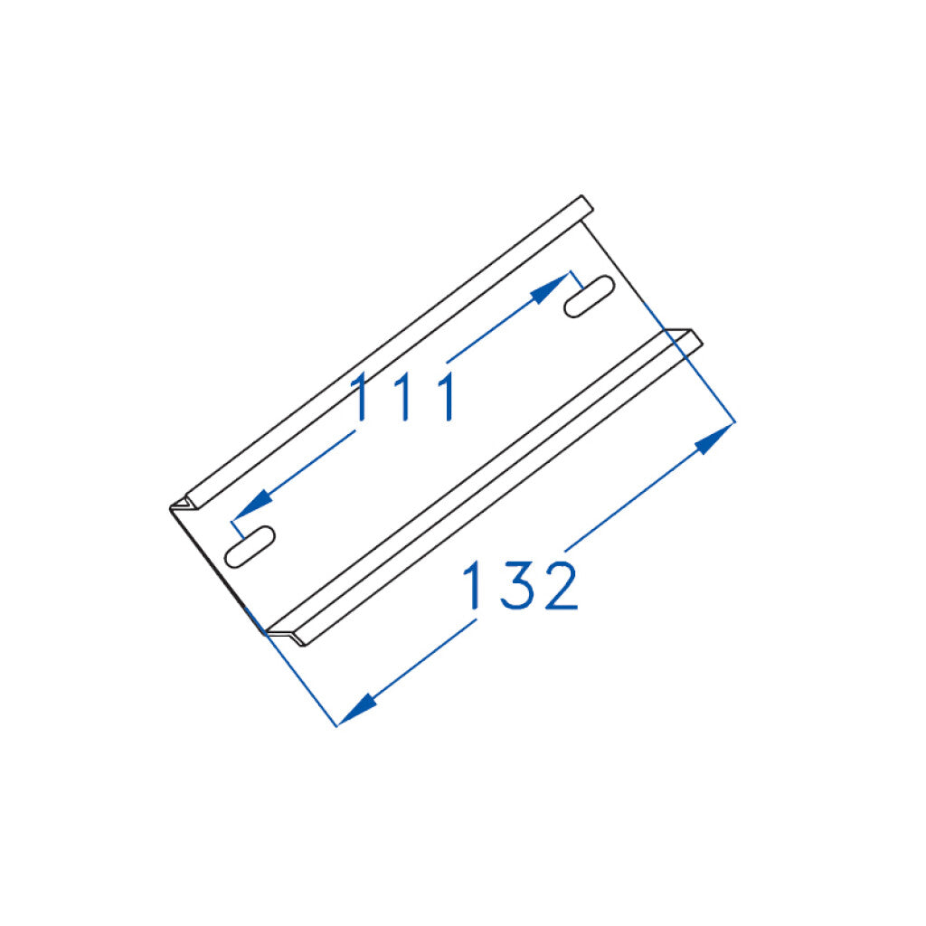 Riel din para 6 módulos, 13cm de largo - GR7310