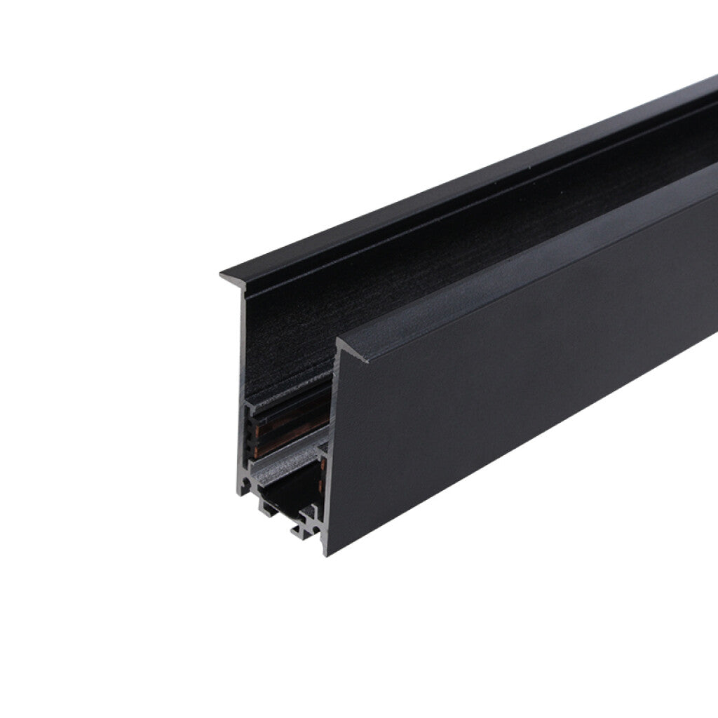 Riel magnético de 2 metro, negro, para embutir - IX4306