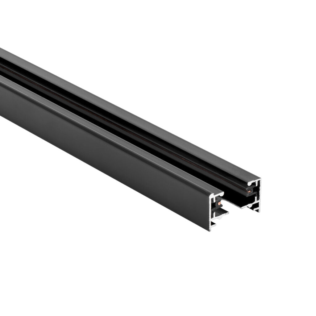 Riel monofásico 2 mts. negro c/alimentador - MN1003