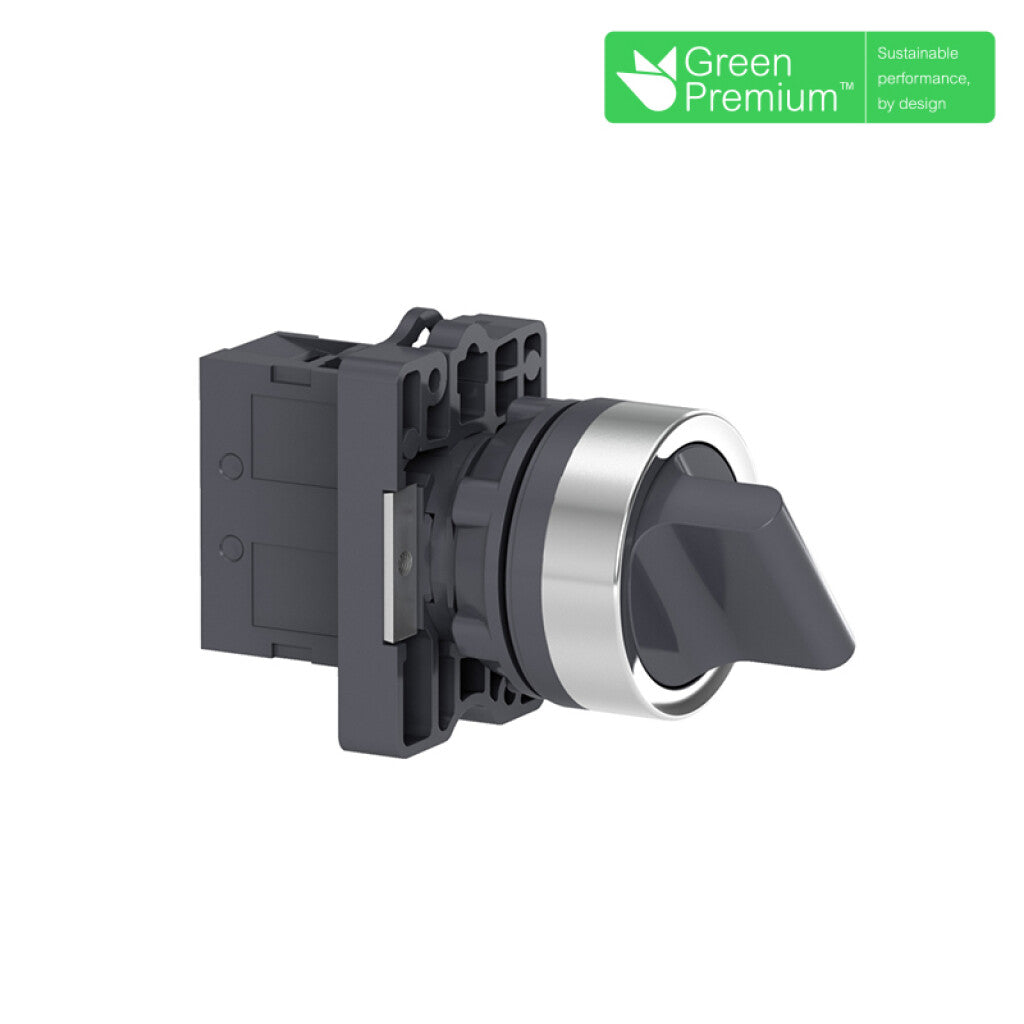 Selector 2 pos. 1NA maneta corta ø22mm negro Easy - TL5020