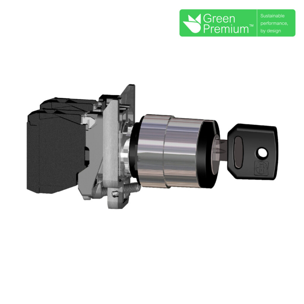 Selector 2 posiciones 1NA c/llave ø22mm IP67 - TL5380