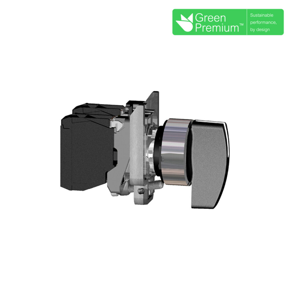 Selector 2 posiciones 1NA negro ø22mm - TL5344