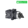 Selector 3 pos. 2NA maneta corta ø22mm negro Easy - TL5022