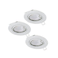 Set 3 embutidos redondos blanco3XGU10 Ø87mm PENETO - EG0622