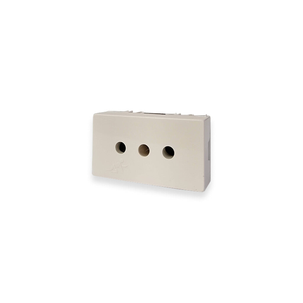 Set de 10 módulos tomacorriente 3 en línea blanche - SK3452