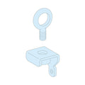 Set de 4 cáncamos de elevación p/tablero - MI8700