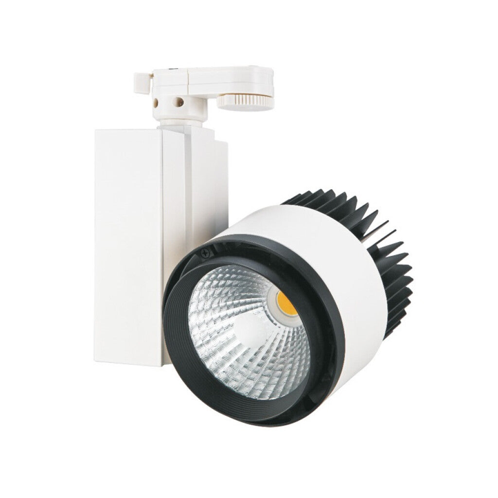 Spot 40° p/riel de 3 vías color blanco 50W cálido - NV0130