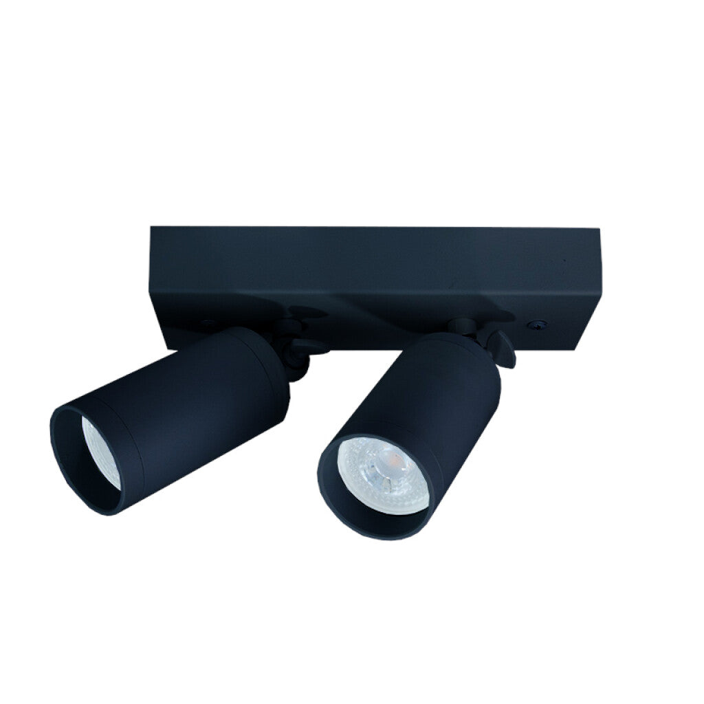 Spot ANTVERP doble negro p/lámp. GU10 (no inc.) - MN0506