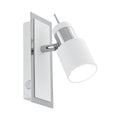 Spot d/pared blanco/cromo 1XGU10 INCL 5W DAVIDA - EG2060