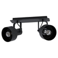 Spot de 2 luces E27 pant. metálicas negro CASIBARE - EG4202