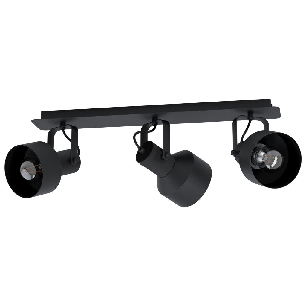 Spot de 3 luces E27 pant. metálicas negro CASIBARE - EG4204