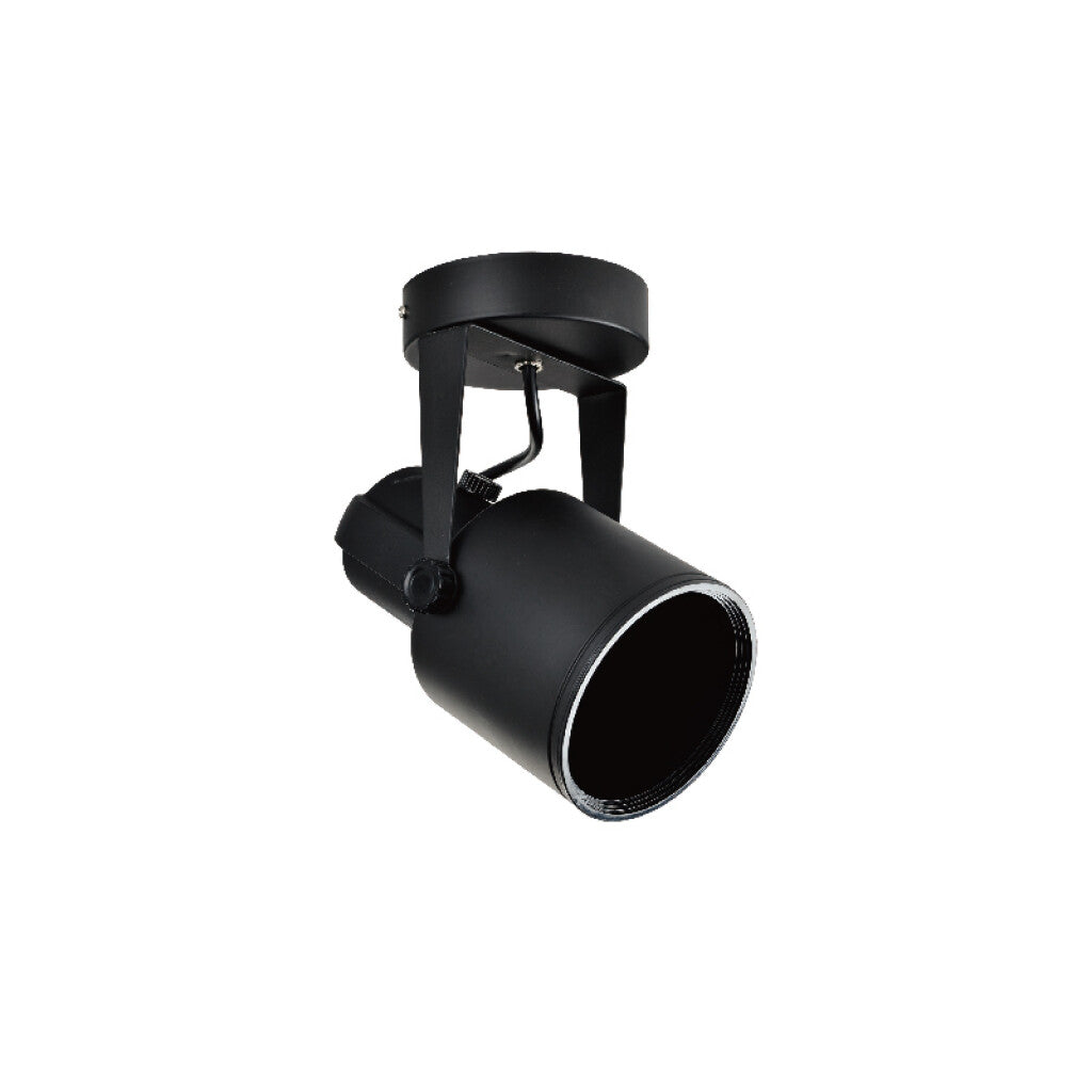 Spot de metal negro base redonda 1XE27 PAR30 Cuello alto - IX9712