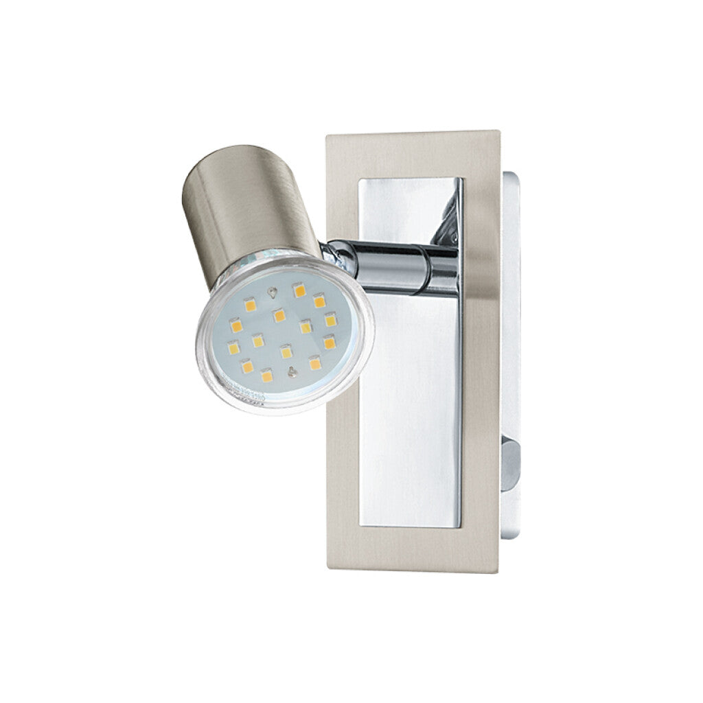 Spot de pared c/interruptor níquel cromo ROTTELO - EG3204
