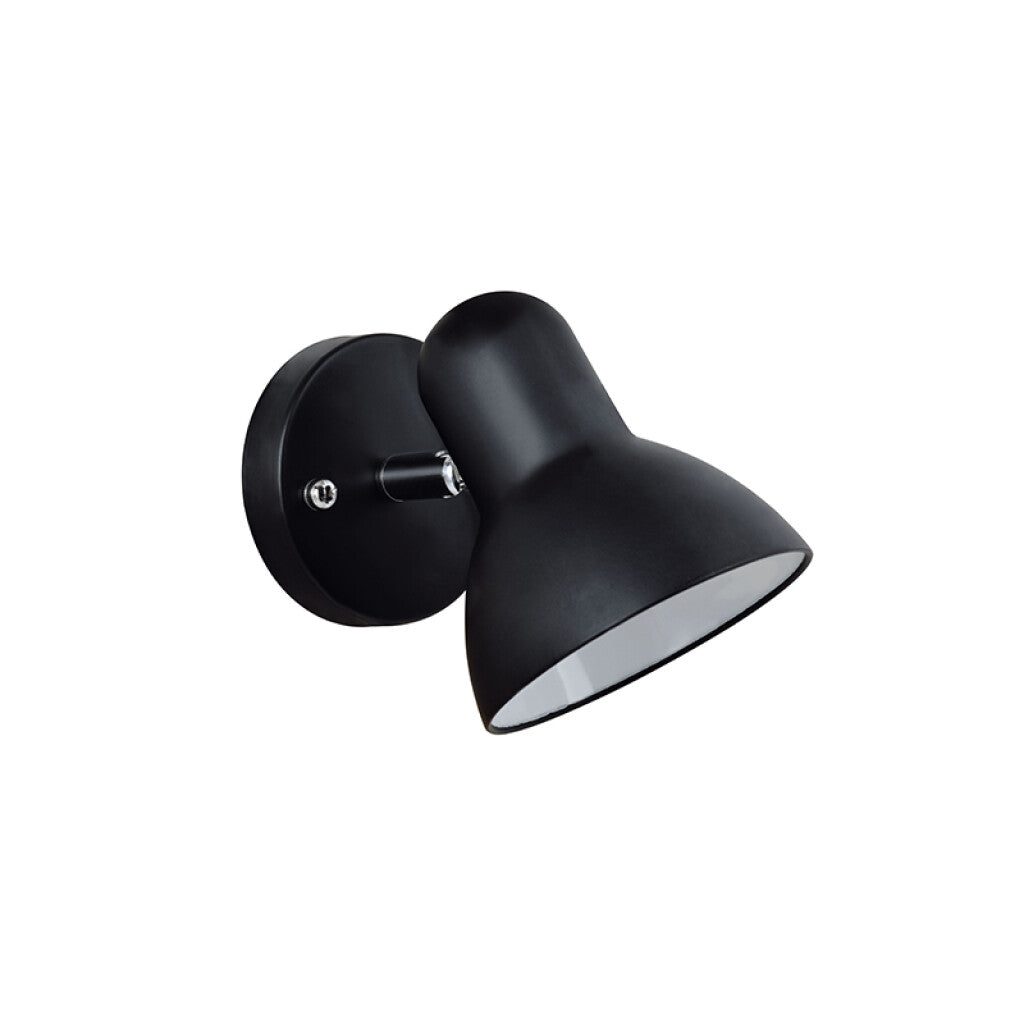 Spot de pared campana negro base redonda 1XE27 - IX9764