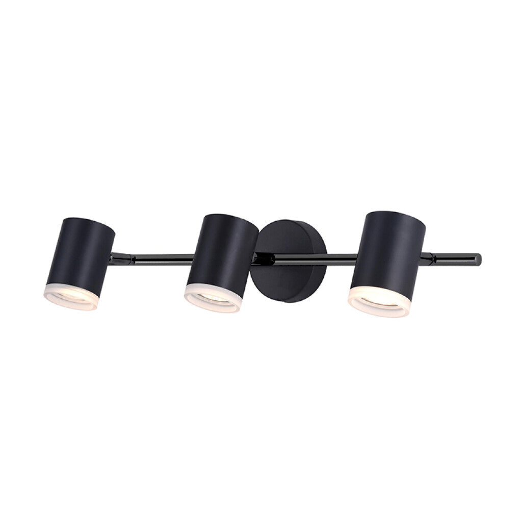 Spot de pared de 3 luces negro 3XGU10 - IX9742