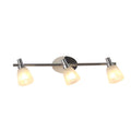 Spot de pared metal, 3 tulipas vidrio 3xG9 Ø6,5cm - IX9720X