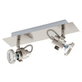Spot de pared níquel mate 2XGU10 incl 3,3W TUKON 3 - EG0781