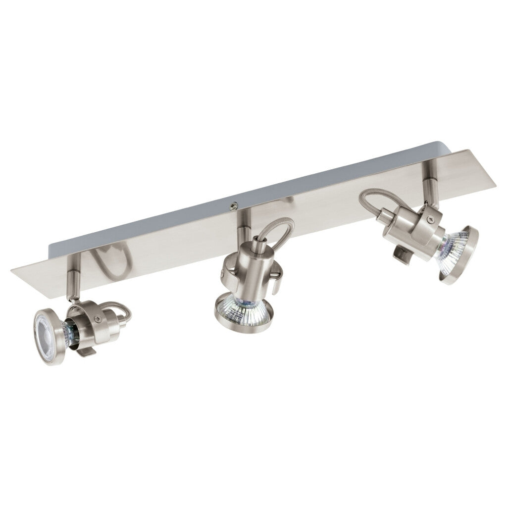 Spot de pared níquel mate 3XGU10 incl 3,3W TUKON 3 - EG0782