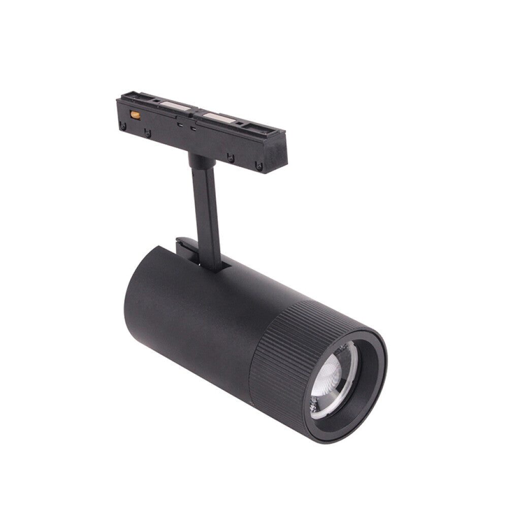 Spot Led p/riel magnet. 8W cálida 15°-38° negro - ZU0535