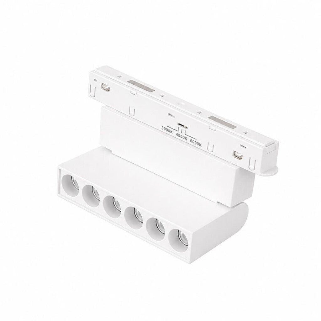 Spot Led rect p/riel magnético bco 6W 3tonos 24° - ZU0550X