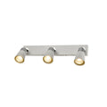Spot metal blanco base rectangular 3xGU10 - IX9710