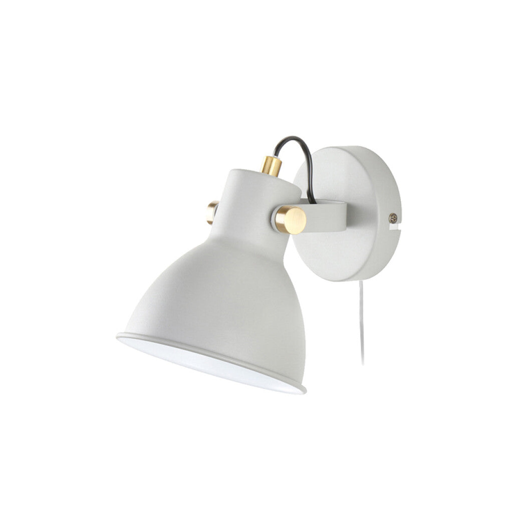 Spot pared campana blanco E27 interrupt. en cable - IX9759