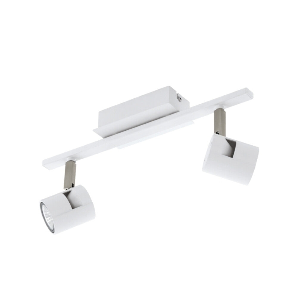 Spot varal blanco 2XGU10 INCL 5W 3000K VERGIANO - EG2195