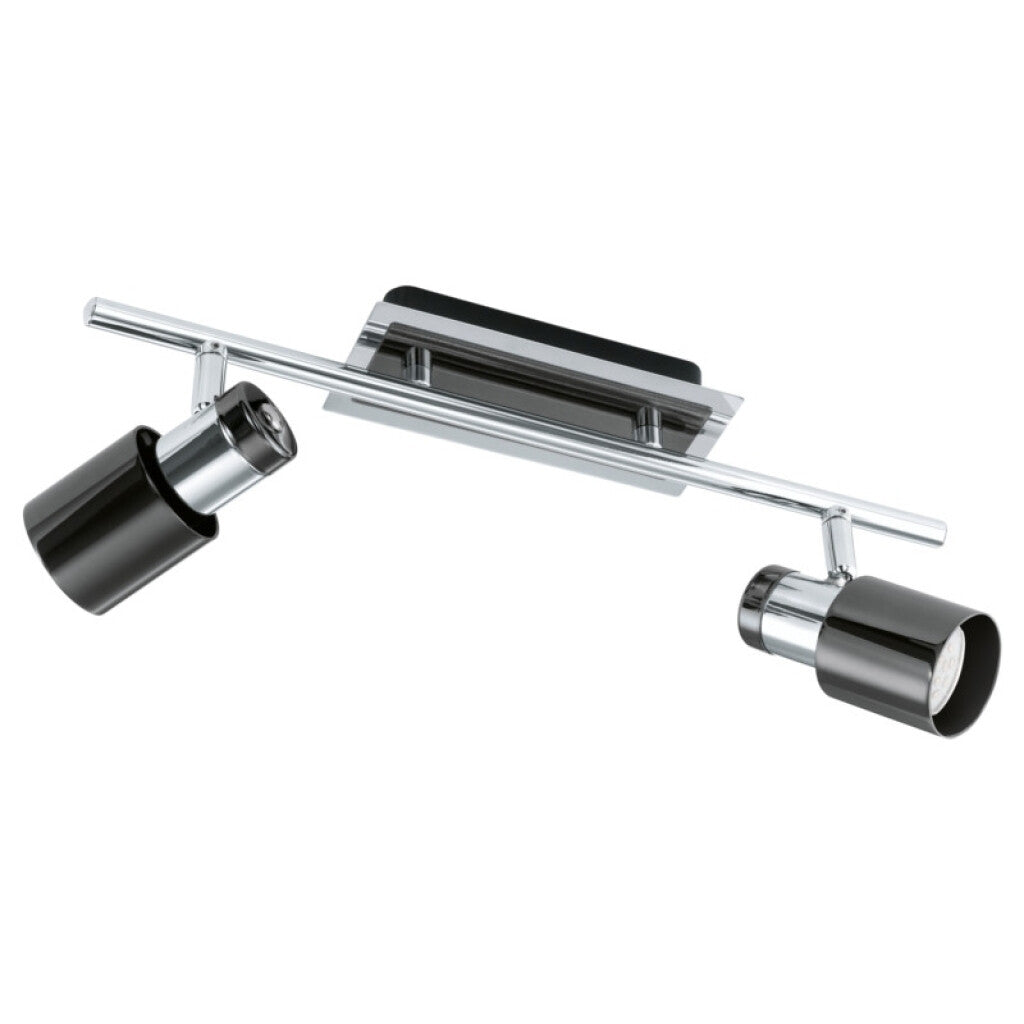 Spot varal negro/cromo 2XGU10 INCL 5W DAVIDA - EG2070