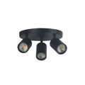 Spots de techo base redonda negro 3xGU10 - IX9786