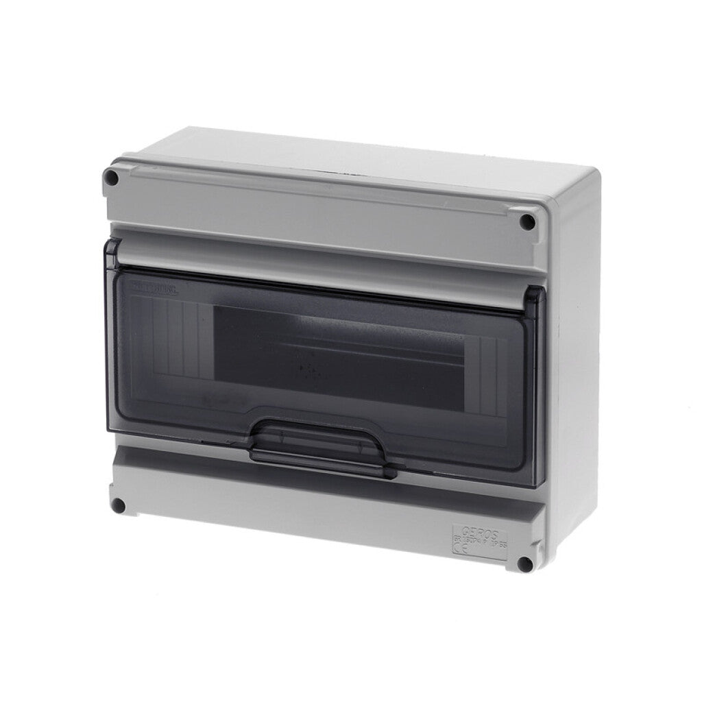 Tablero de adosar din 12 módulos puerta fumé, IP65 - GR5064