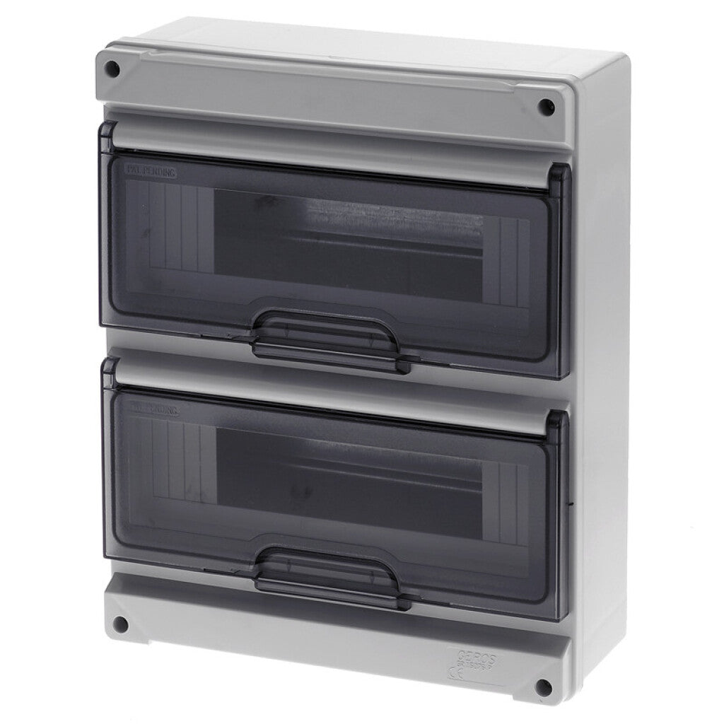 Tablero de adosar din 24 módulos puerta fumé, IP65 - GR5066