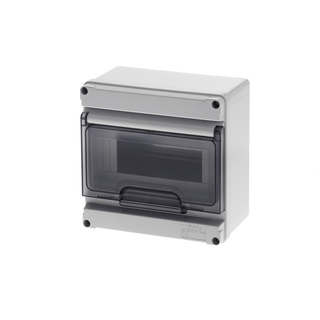 Tablero de adosar din 8 módulos puerta fumé, IP65 - GR5062