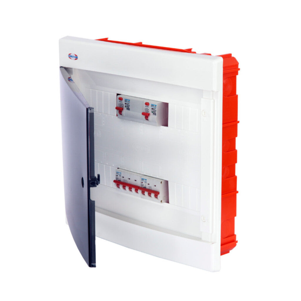 Tablero de embutir 36 módulos con puerta blanca - CO7808