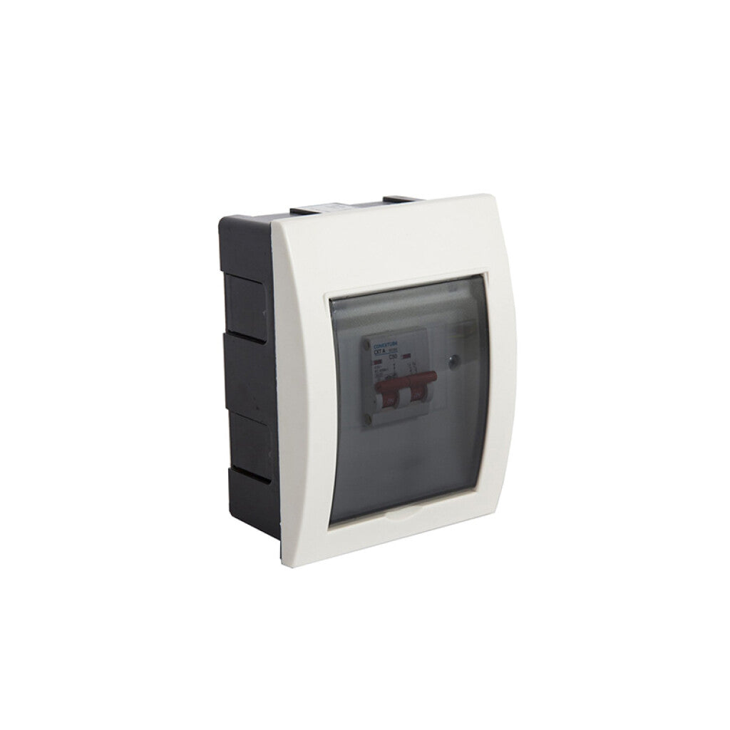 Tablero embutir 4 mód. DIN puerta fumé - CO7450