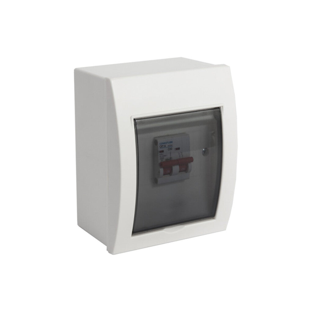 Tablero exterior 4 mód. DIN puerta fumé - CO7440
