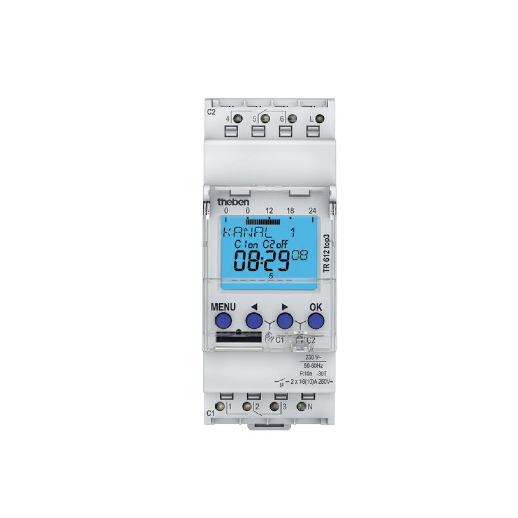 Temporizador digital programable 2 canales TR612 - THE010
