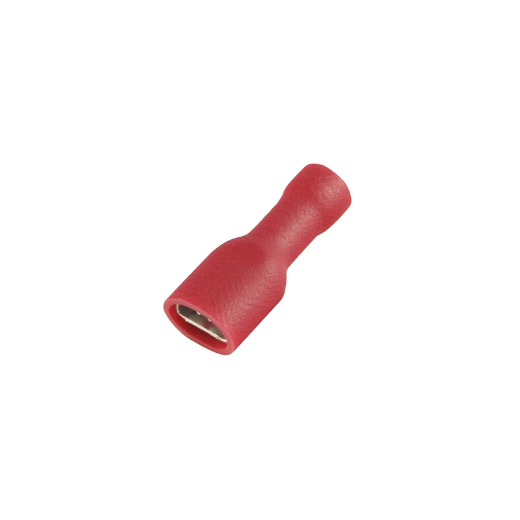 Terminal ench.hembra M6 p/cables: 0,25-1,5mm2 rojo - HR2612W