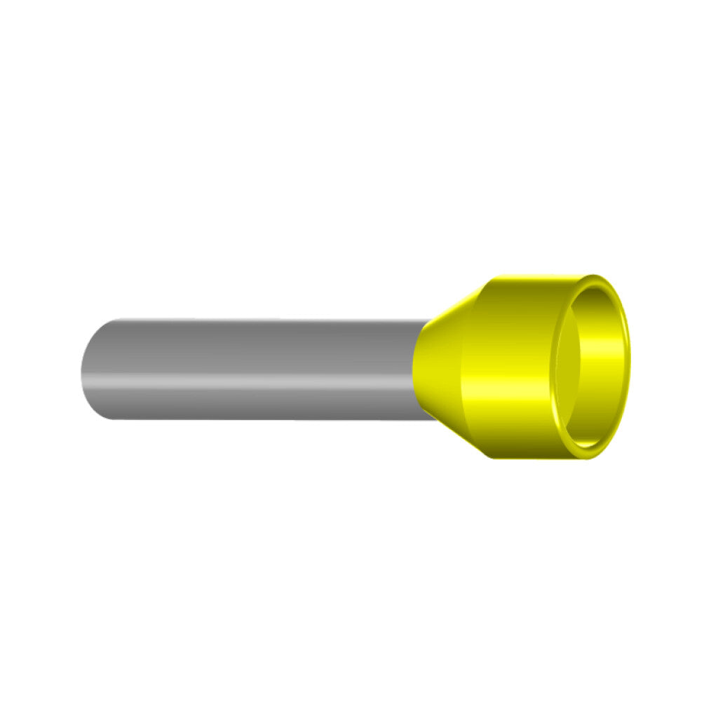 Terminal tipo pino p/1 cond., cal. 6mm2, amarillo - HI7030