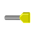 Terminal tipo pino p/2 cond., cal. 2x6mm2 amarillo - HI7135