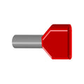 Terminal tipo pino p/2 conduct., cal. 2x10mm2 rojo - HI7137