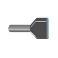 Terminal tipo pino p/2 conduct., cal. 2x4mm2, gris - HI7130